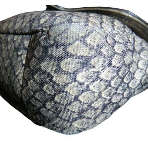 Coach 2013 Taylor Grey Snake Print Canvas & Leather trim Crossbody handbag - Picture 7 of 12